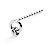 3 Rings Shaped Silver Straight Nose Stud NSKA-42